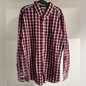 Blue Mountain Classic Plaid Button-Down Shirt - Red, White, & Blue